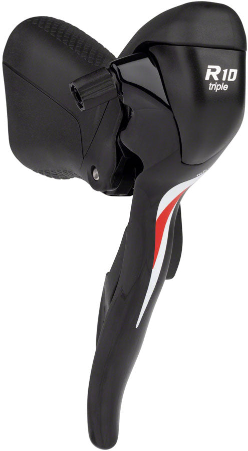Load image into Gallery viewer, microSHIFT R10 Left Drop Bar Shift Lever - Triple, Shimano Compatible, Black
