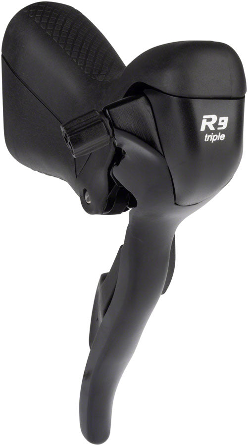Load image into Gallery viewer, microSHIFT R9 Left Drop Bar Shift Lever - Triple, Shimano Compatible, Black