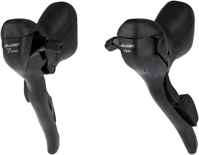 Load image into Gallery viewer, microSHIFT R7 Drop Bar Shift Lever Set - 3 x 7-Speed Short Reach