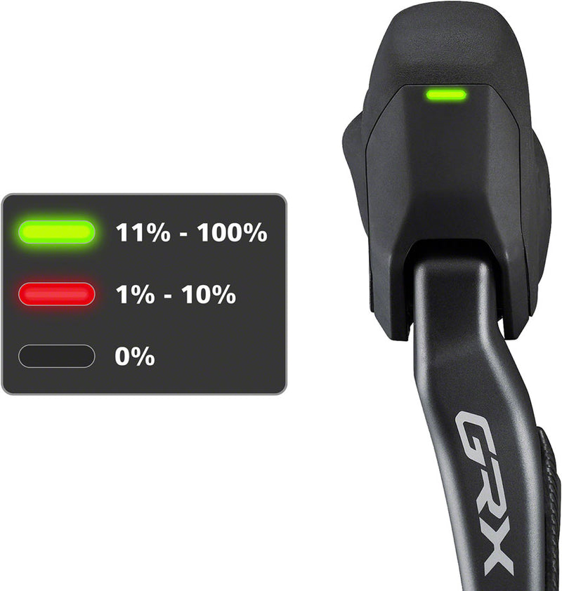 Load image into Gallery viewer, Shimano GRX ST-RX825 Di2 Shift/Brake Lever with BR-RX820 Hyd Disc Brake Caliper - Right/Rear, 12-Speed, Flat Mount