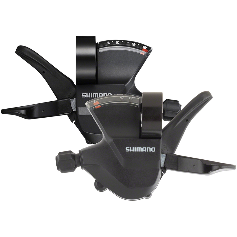 Load image into Gallery viewer, Shimano Altus 8/3-Speed Trigger Shifters Bundle Lightweight, Durable, Rapidfire Plus, Easy Cable Routing