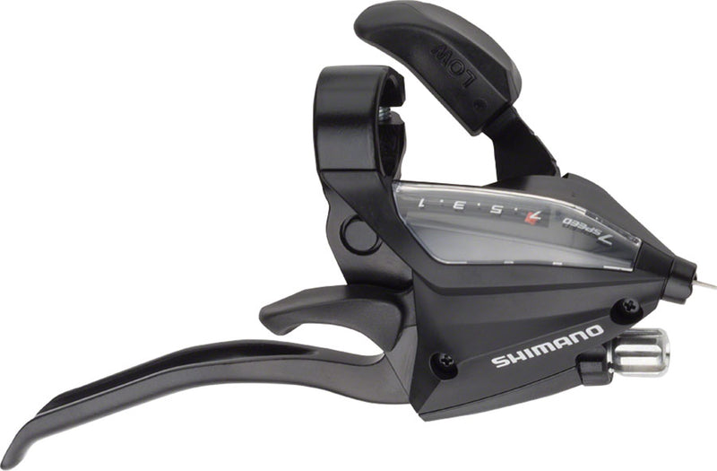 Load image into Gallery viewer, Shimano ST-EF500 3-Speed & 7-Speed Brake/Shift Levers Bundle Reliable Mountain Bike Components with Reach Adjustment & Optical Gear Display
