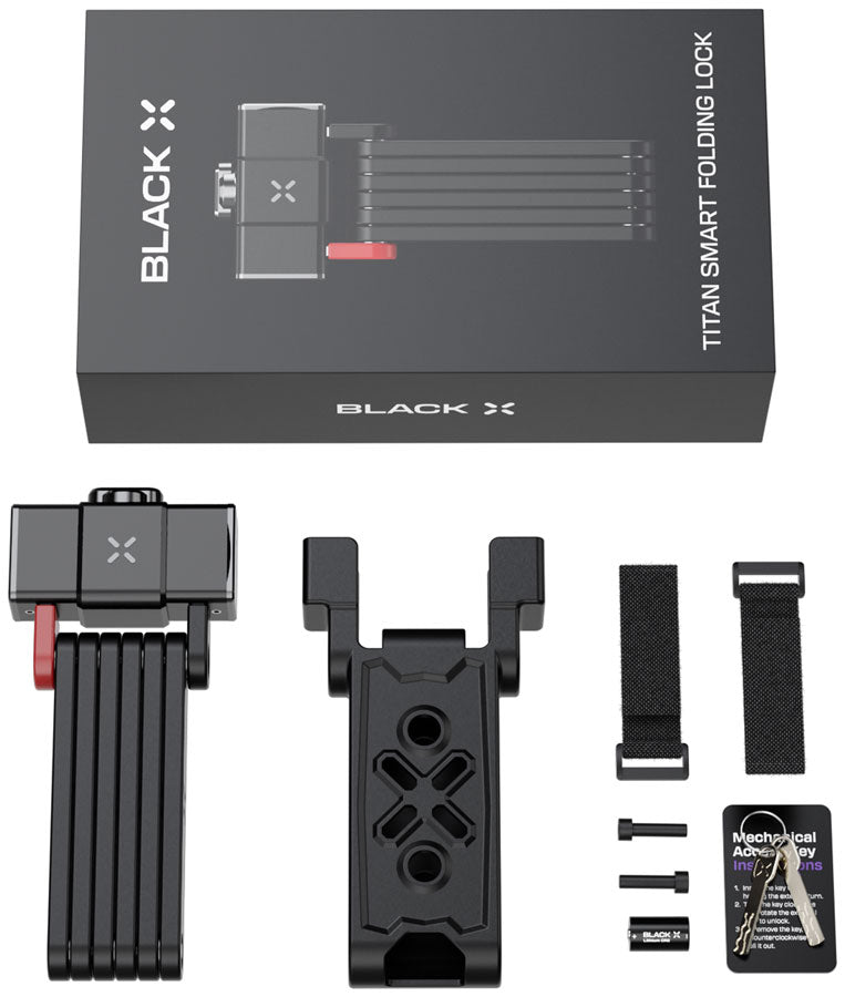Load image into Gallery viewer, Onguard BLACK X Titan Smart Folding Lock BLE/Key SLBX-TI-FLD 31`/79cm