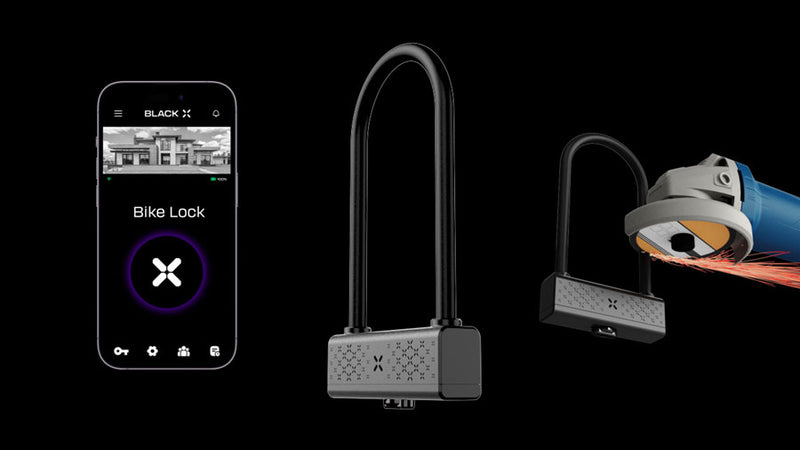 Load image into Gallery viewer, Onguard BLACK X Titan RockSolid Smart U-Lock BLE/Key SLBX-TI-ULRS 15mm 4.5`x9`