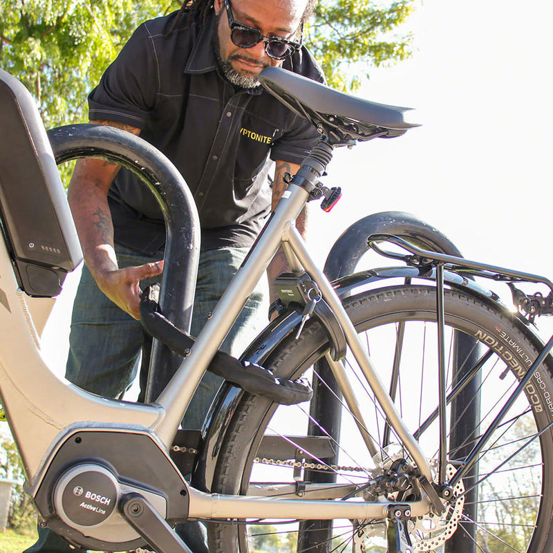 Load image into Gallery viewer, Kryptonite 512 Plug-In Chain Lock 5.5mm 120cm Length Black Ring Lock