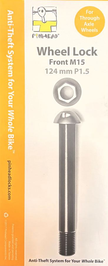 Pinhead M15x1.5 Front Through Axle Wheel Lock - Precision, Durable