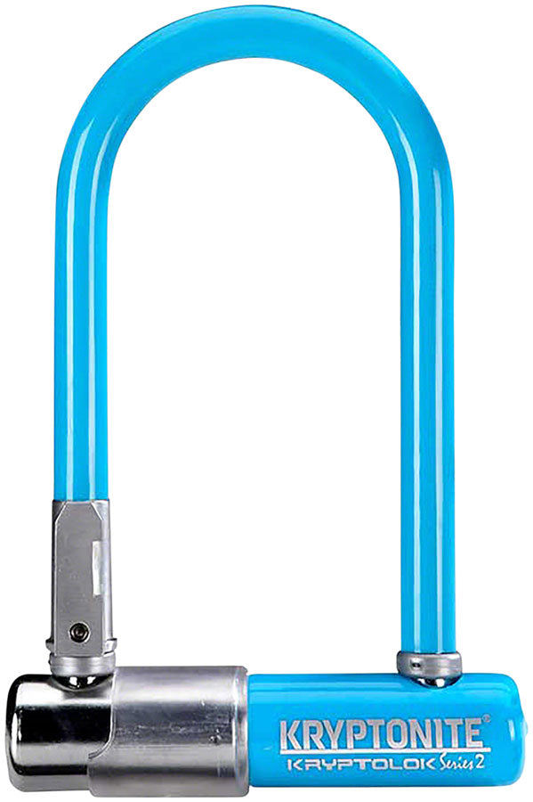 Load image into Gallery viewer, Kryptonite Krypto Series 2 Mini-7 U-Lock 3.25 x 7" Blue Bracket Included