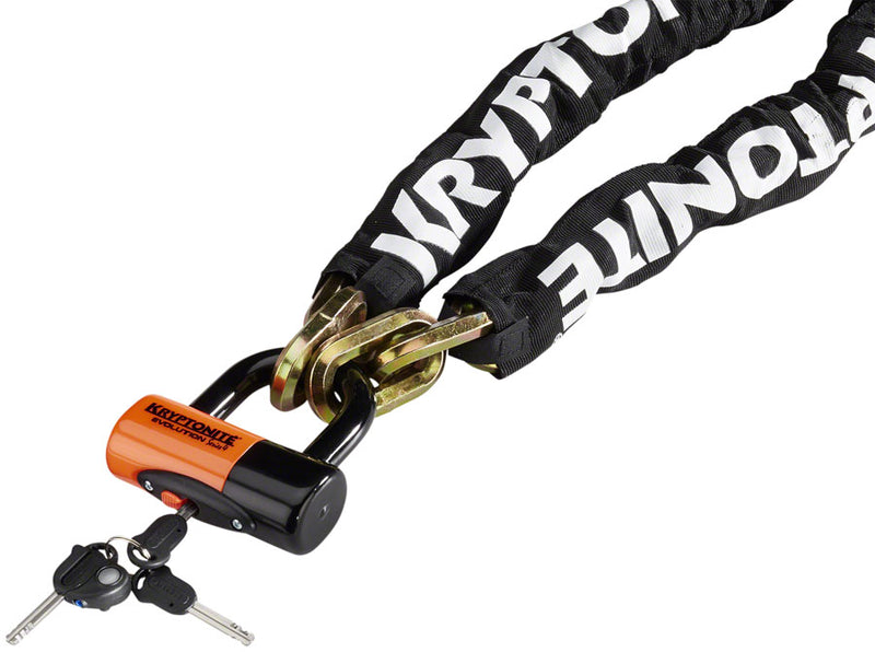 Load image into Gallery viewer, Kryptonite New York Chain 1217 and Evolution Disc Lock Keyed 12mm x 170cm Black