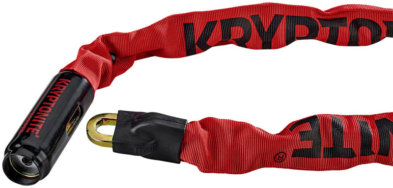 Load image into Gallery viewer, Kryptonite Keeper 785 Integrated Steel Chain Lock Keyed 7mm x 85cm Red