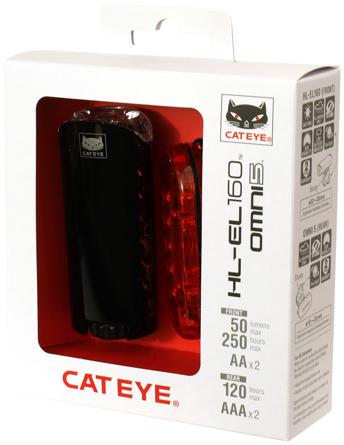 Load image into Gallery viewer, CatEye-HL-EL160-Omni-5-Headlight-Taillight-Set-Headlight-&-Taillight-Set-Flash-LGST0274