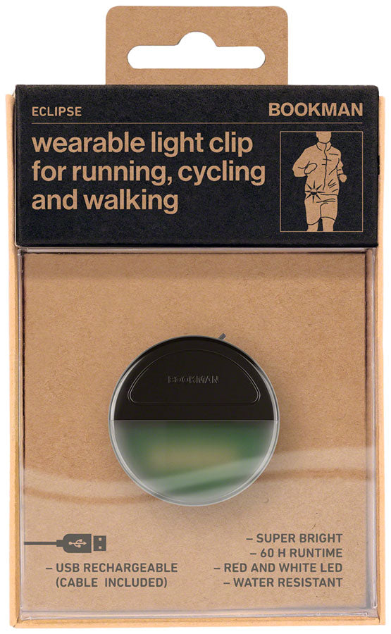 Load image into Gallery viewer, Bookman Eclipse Clip-On Light - Rechargable, Black
