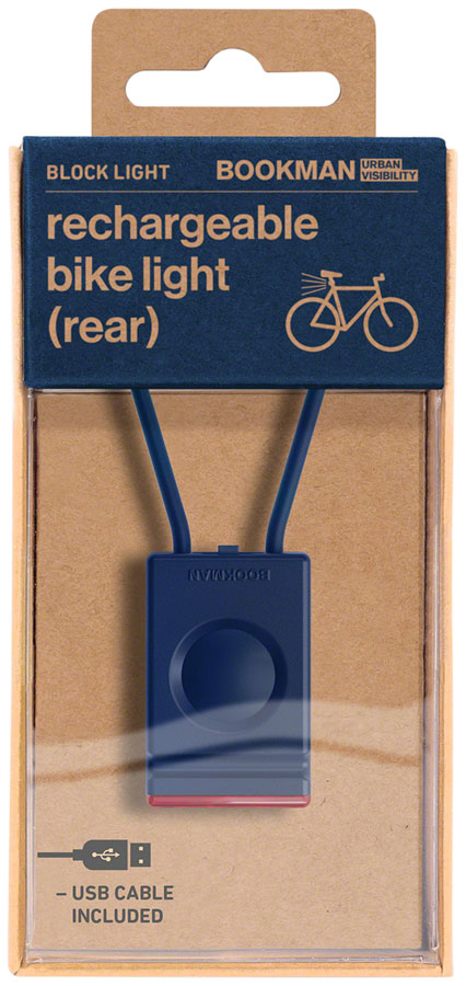 Load image into Gallery viewer, Bookman Block Taillight - Rechargable, Blue
