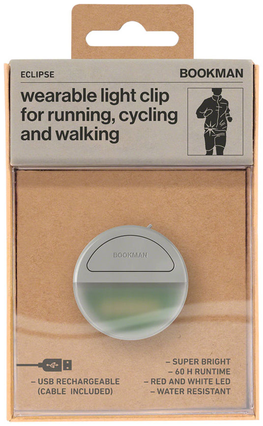 Bookman Eclipse Safety Light - Rechargable, Gray