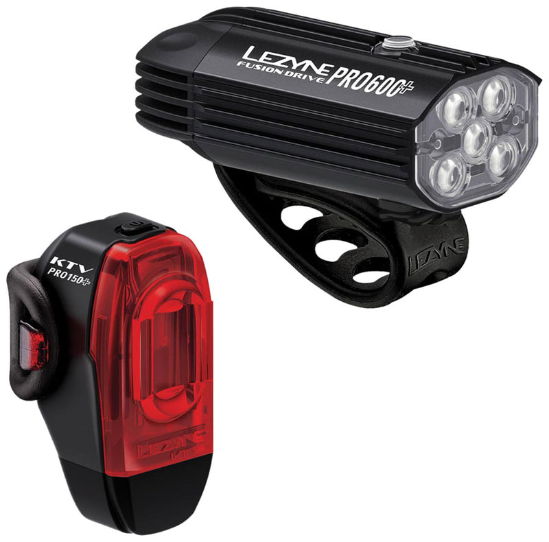 Load image into Gallery viewer, Lezyne-Fusion-Drive-Pro-600-KTV-Drive-Pro-Headlight-&-Taillight-Set-Flash-HDLG0519