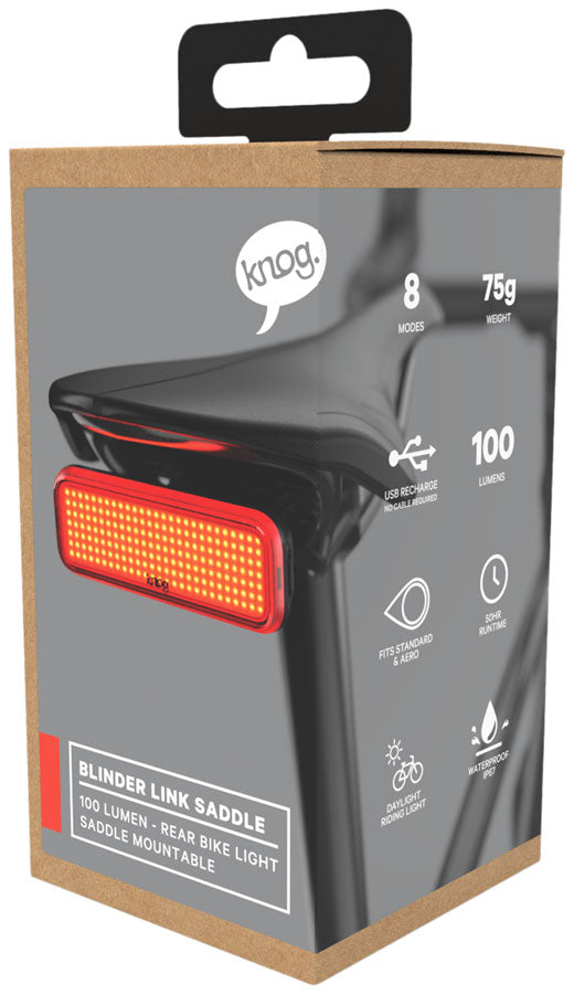 Load image into Gallery viewer, Knog Blinder Link Light, Saddle Mount, Black