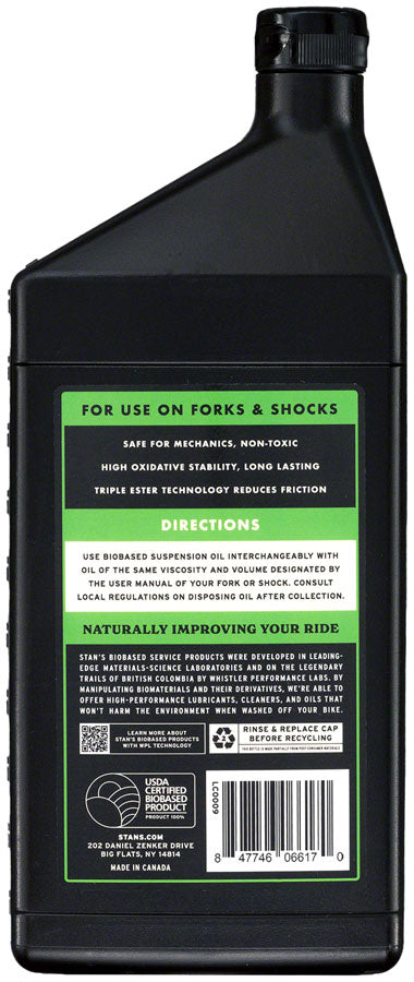 Load image into Gallery viewer, Stans No Tubes BioBased Suspension Oil, 5wt, 1L, Biodegradable, non-toxic, PTFE-free