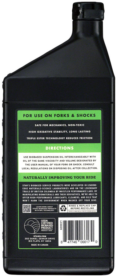 Load image into Gallery viewer, Stans No Tubes BioBased Suspension Oil, 20wt, 1L, Biodegradable, non-toxic, PTFE-free