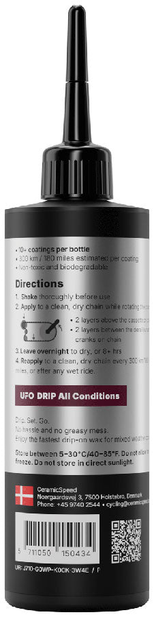 Load image into Gallery viewer, CeramicSpeed UFO Drip All Conditions Chain Lubricant 100ml - Each