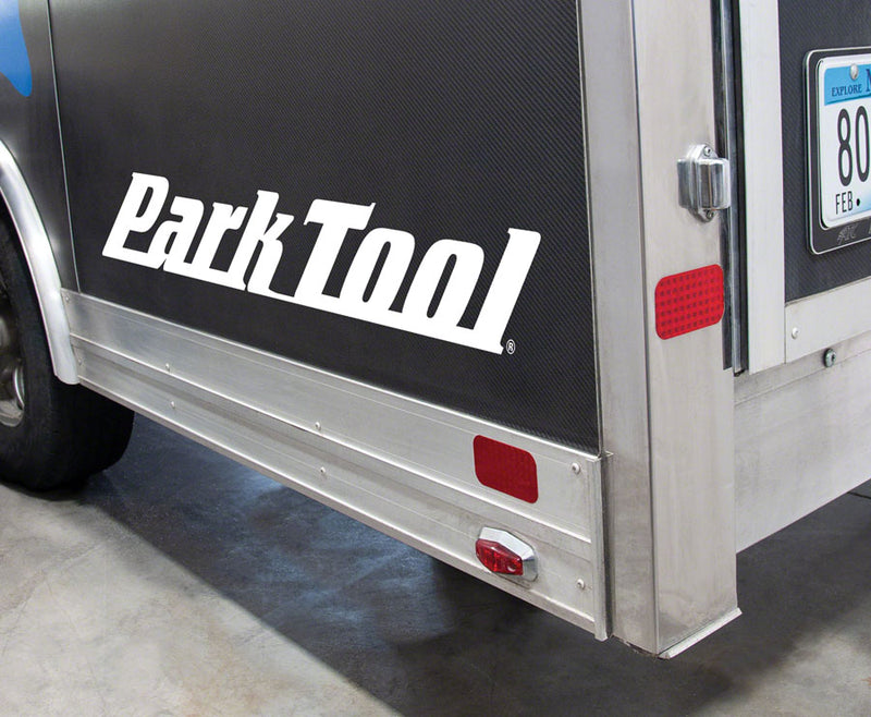 Load image into Gallery viewer, Park Tool DL-36W Horizontal Logo Decal White Vinyl Toolbox Sticker 36 x 4.5"