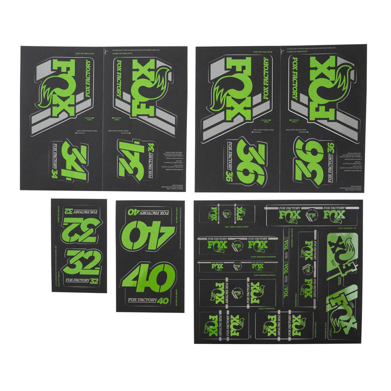 Load image into Gallery viewer, Fox Heritage Decal Kit for Forks and Shocks Green Fit Almost Every FOX Model