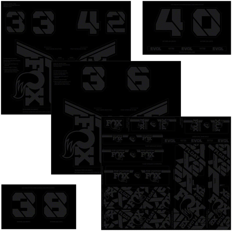 Load image into Gallery viewer, FOX Fork and Shock Decal Kit - Stealth Black