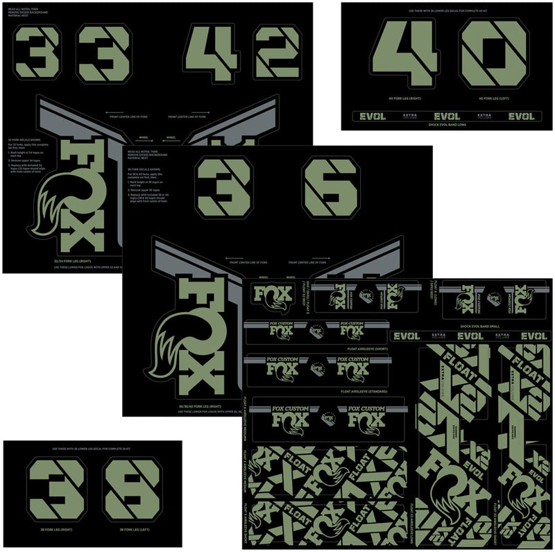 Load image into Gallery viewer, FOX Fork and Shock Decal Kit - Pistachio
