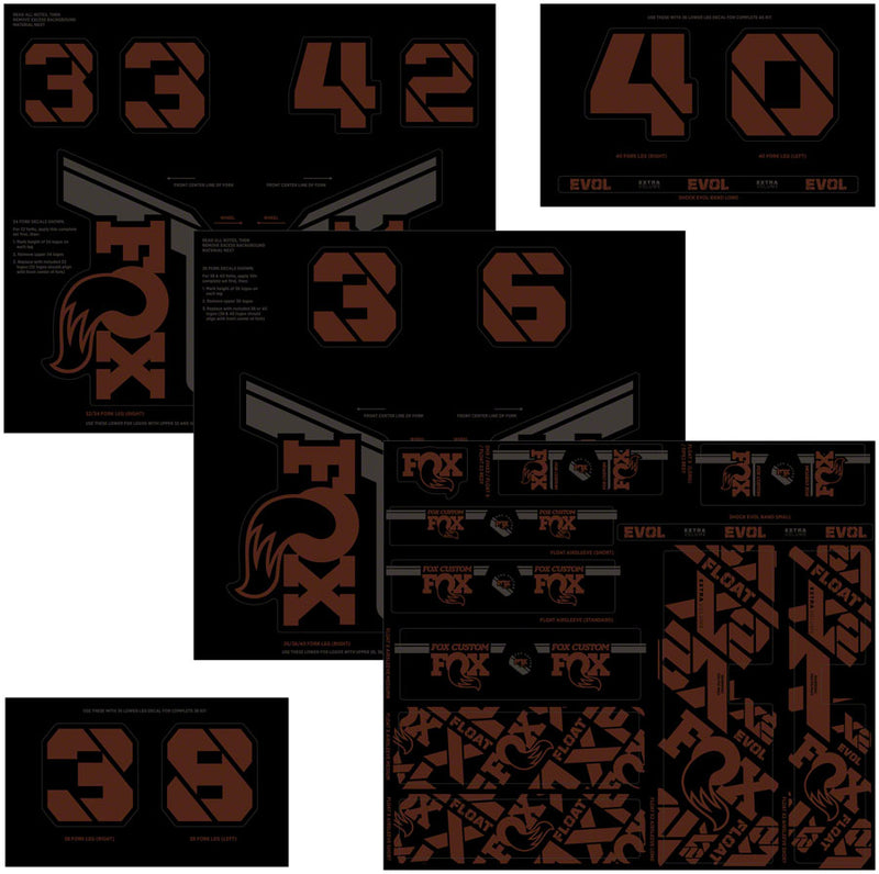 Load image into Gallery viewer, FOX Fork and Shock Decal Kit - Root Beer
