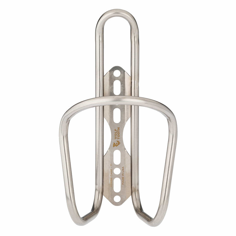 Load image into Gallery viewer, Wolf Tooth Morse Bottle Cage Titanium Silver | Standard Bolt-On