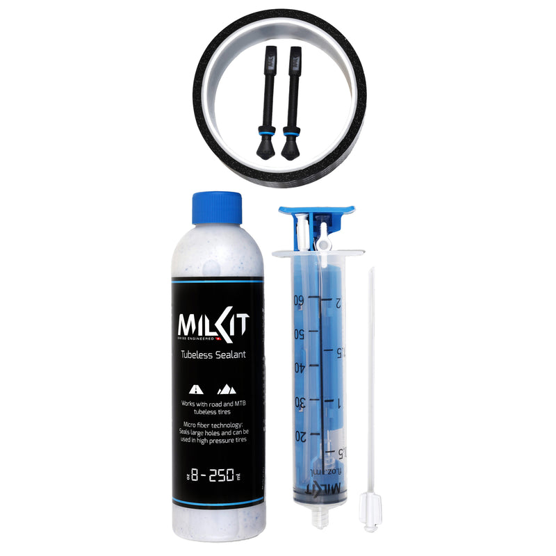 Load image into Gallery viewer, MilKit Tubeless Conversion Kit, Stem 45mm, Rim Strip 21mm