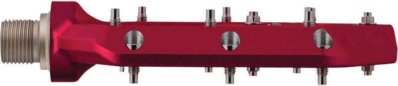 Load image into Gallery viewer, Spank Spike Mountain Bike Platform Pedals 9/16" Aluminum 20 Replaceable Pins Red