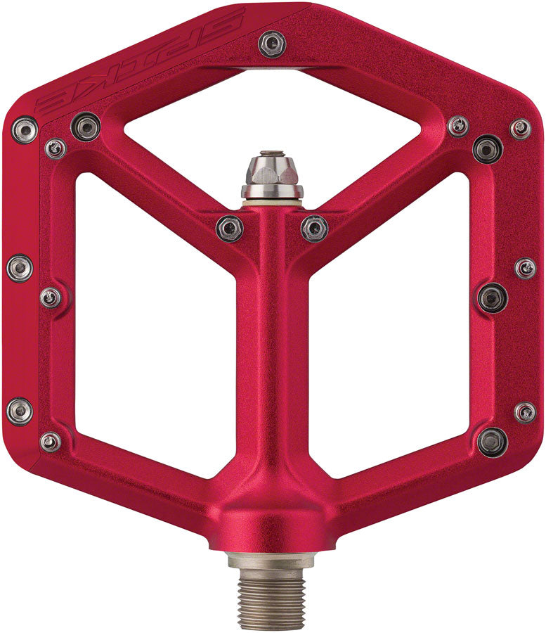 Load image into Gallery viewer, Spank Spike Mountain Bike Platform Pedals 9/16" Aluminum 20 Replaceable Pins Red