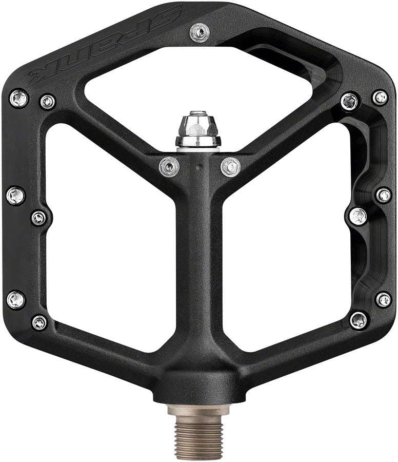 Load image into Gallery viewer, Spank Oozy Mountain Bike Platform Pedals 9/16" Alloy 18 Replaceable Pins Black