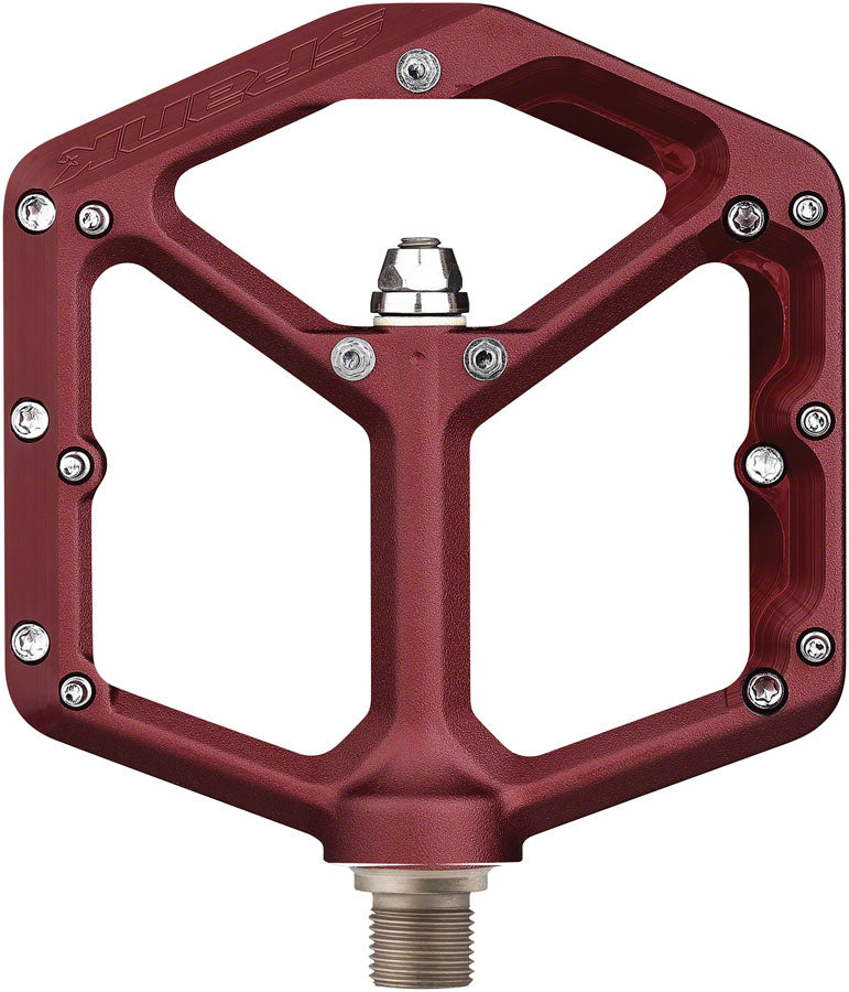 Load image into Gallery viewer, Spank Oozy Mountain Bike Platform Pedals 9/16" Aluminum 18 Replaceable Pins Red