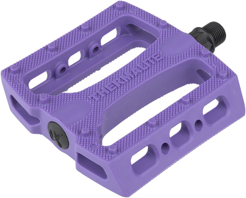 Load image into Gallery viewer, Stolen Thermalite Platform Pedals 9/16" Nylon Composite 24 Molded Pins Lavender