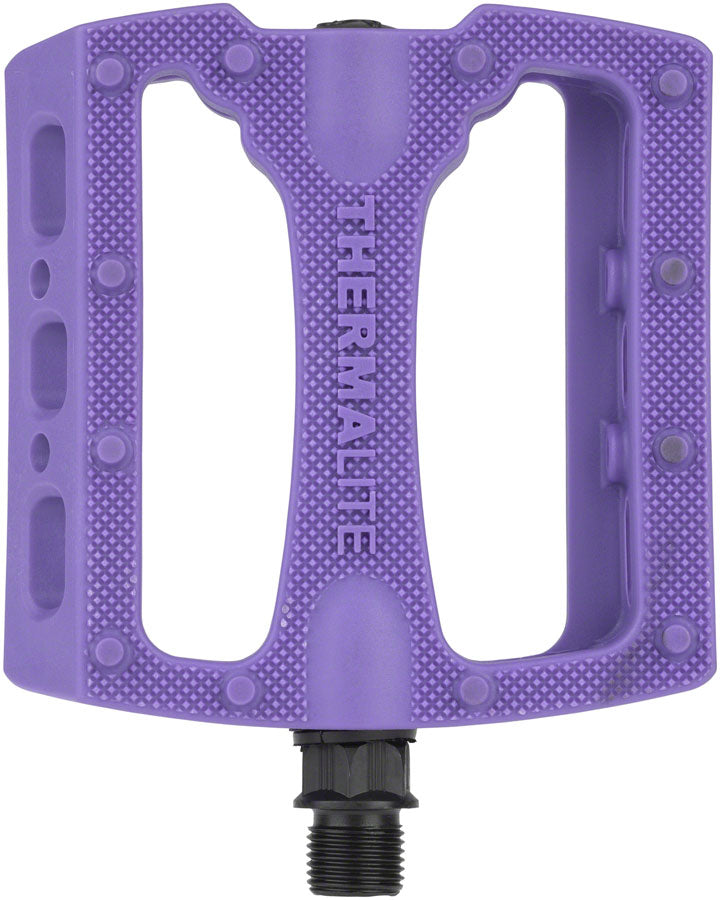 Load image into Gallery viewer, Stolen Thermalite Platform Pedals 9/16" Nylon Composite 24 Molded Pins Lavender
