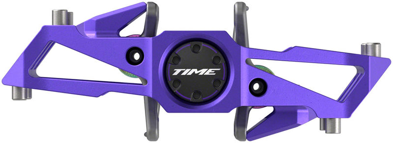 Load image into Gallery viewer, Time Speciale 10 Pedals - Aluminum Dual Sided Clipless Platform Pedals with ATAC Mud-Clearing Design for Enduro, Trail & Downhill Bikes, Purple, Large