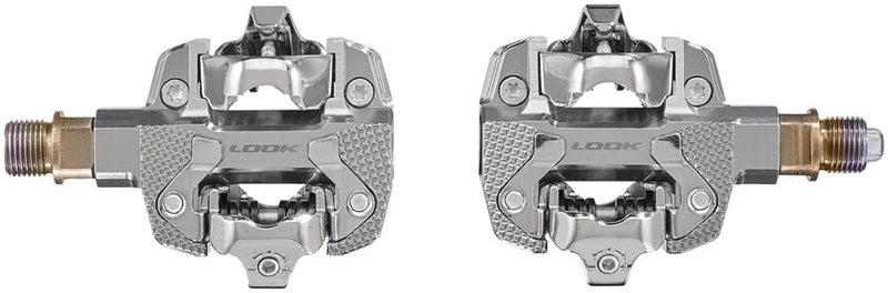 Load image into Gallery viewer, LOOK X-TRACK Single Power Pedals - Dual Sided Clipless, Chromoly, 9/16", Silver
