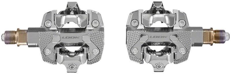 Load image into Gallery viewer, LOOK X-TRACK Dual Power Pedals - Dual Sided Clipless, Chromoly, 9/16", Silver