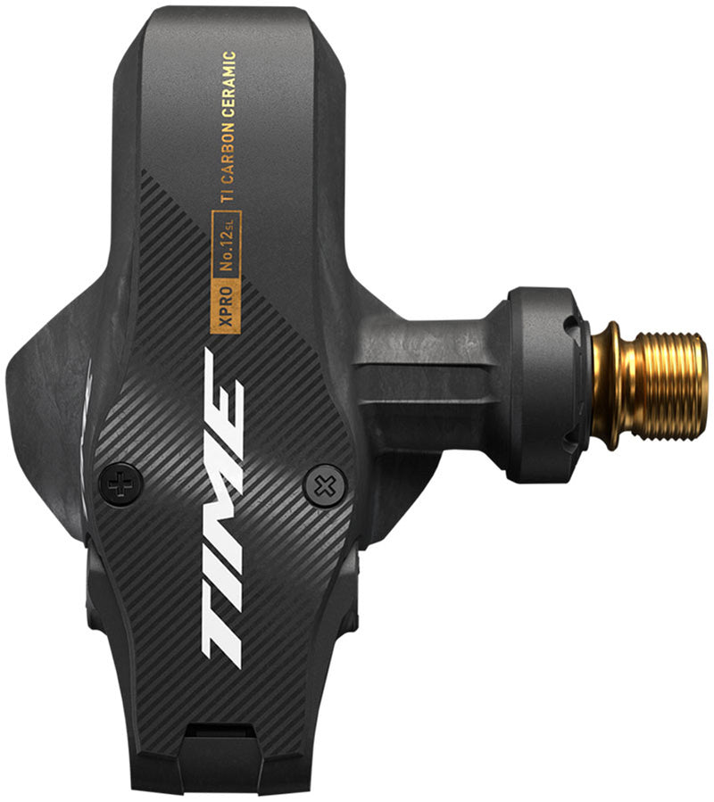 Load image into Gallery viewer, TIME XPRO 12SL C1 53mm Pedals, Body: Carbon, Spindle: Titanium, 9/16'', Carbon Gold, Pair