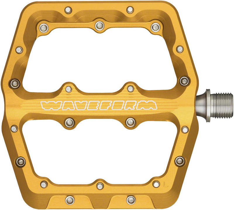 Load image into Gallery viewer, Wolf Tooth Components Waveform Platform Pedal, Large, Gold