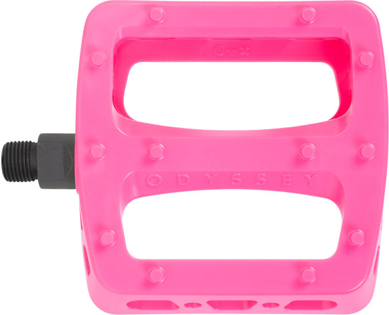 Load image into Gallery viewer, Odyssey Twisted Pro PC Pedals - Platform, Composite/Plastic, 9/16", Hot Pink