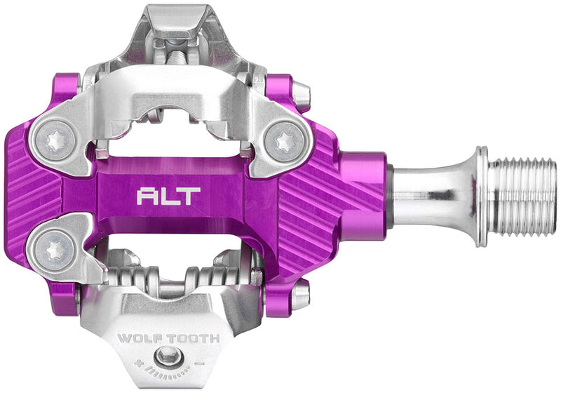 Load image into Gallery viewer, Wolf Tooth ALT XC Clipless Pedals - Dual Sided Clipless, Alloy, 9/16", Ultraviolet Purple, Pair, Shimano SPD