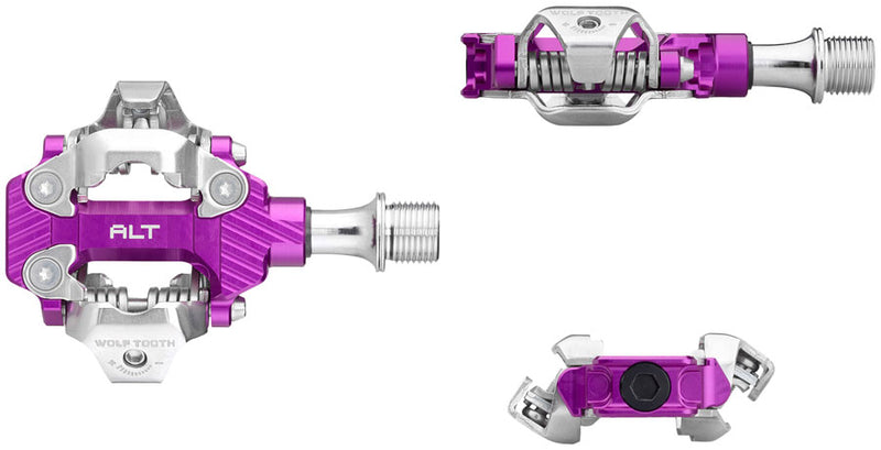 Load image into Gallery viewer, Wolf Tooth ALT XC Clipless Pedals - Dual Sided Clipless, Alloy, 9/16", Ultraviolet Purple, Pair, Shimano SPD
