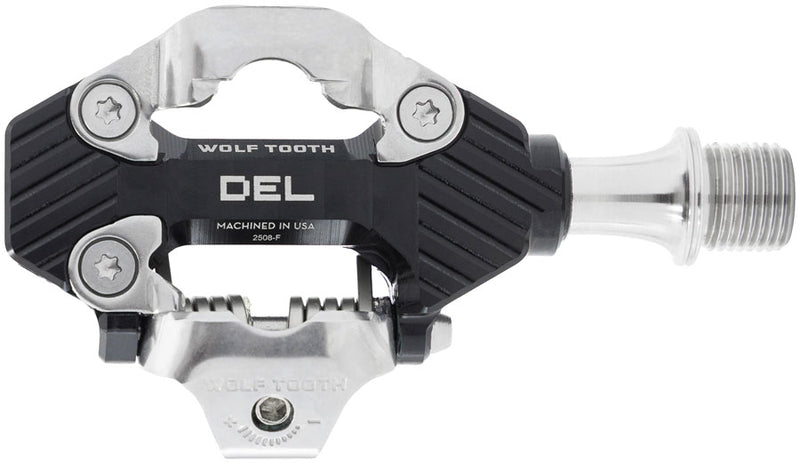 Load image into Gallery viewer, Wolf Tooth DEL Gravel Race Clipless Pedals - Single Sided Clipless, Alloy, 9/16", Black, Pair, Shimano SPD