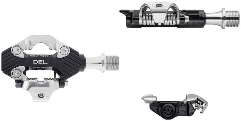 Load image into Gallery viewer, Wolf Tooth DEL Gravel Race Clipless Pedals - Single Sided Clipless, Alloy, 9/16", Black, Pair, Shimano SPD