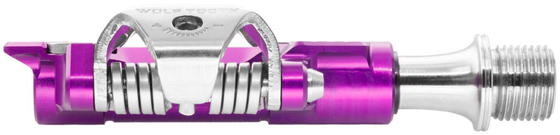 Load image into Gallery viewer, Wolf Tooth DEL Gravel Race Clipless Pedals - Single Sided Clipless, Alloy, 9/16", Ultraviolet Purple, Pair, Shimano SPD