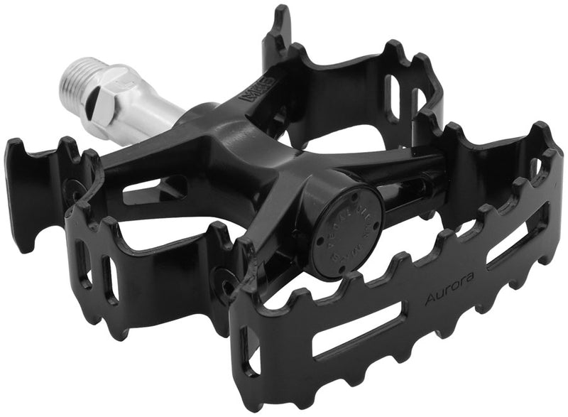 Load image into Gallery viewer, MKS Aurora Pedals - Platform, Aluminum, 9/16", Black