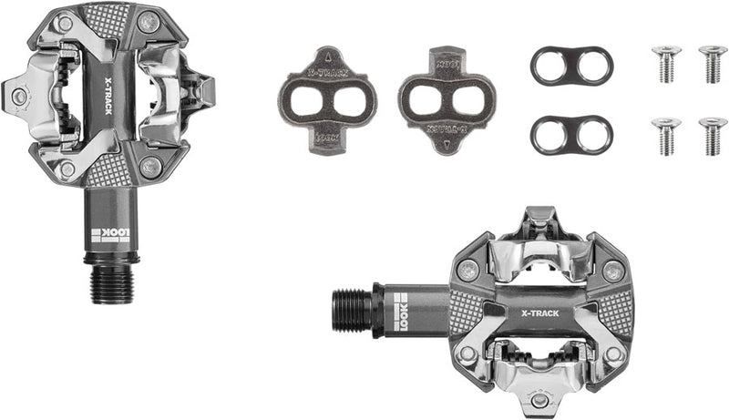 Load image into Gallery viewer, LOOK X-Track Pedals - Dual Sided Clipless, Aluminum, 9/16", Metallic Gray