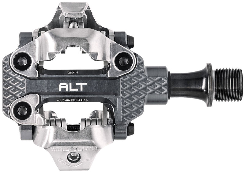 Load image into Gallery viewer, Wolf Tooth MK0 ALT XC Clipless Pedals - Dual Sided Clipless, Alloy, 9/16", Shadow Gray, Pair, Shimano SPD