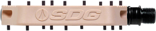 SDG Comp Platform Pedals 9/16" Chromoly Axle Composite Body Removable Pins Tan